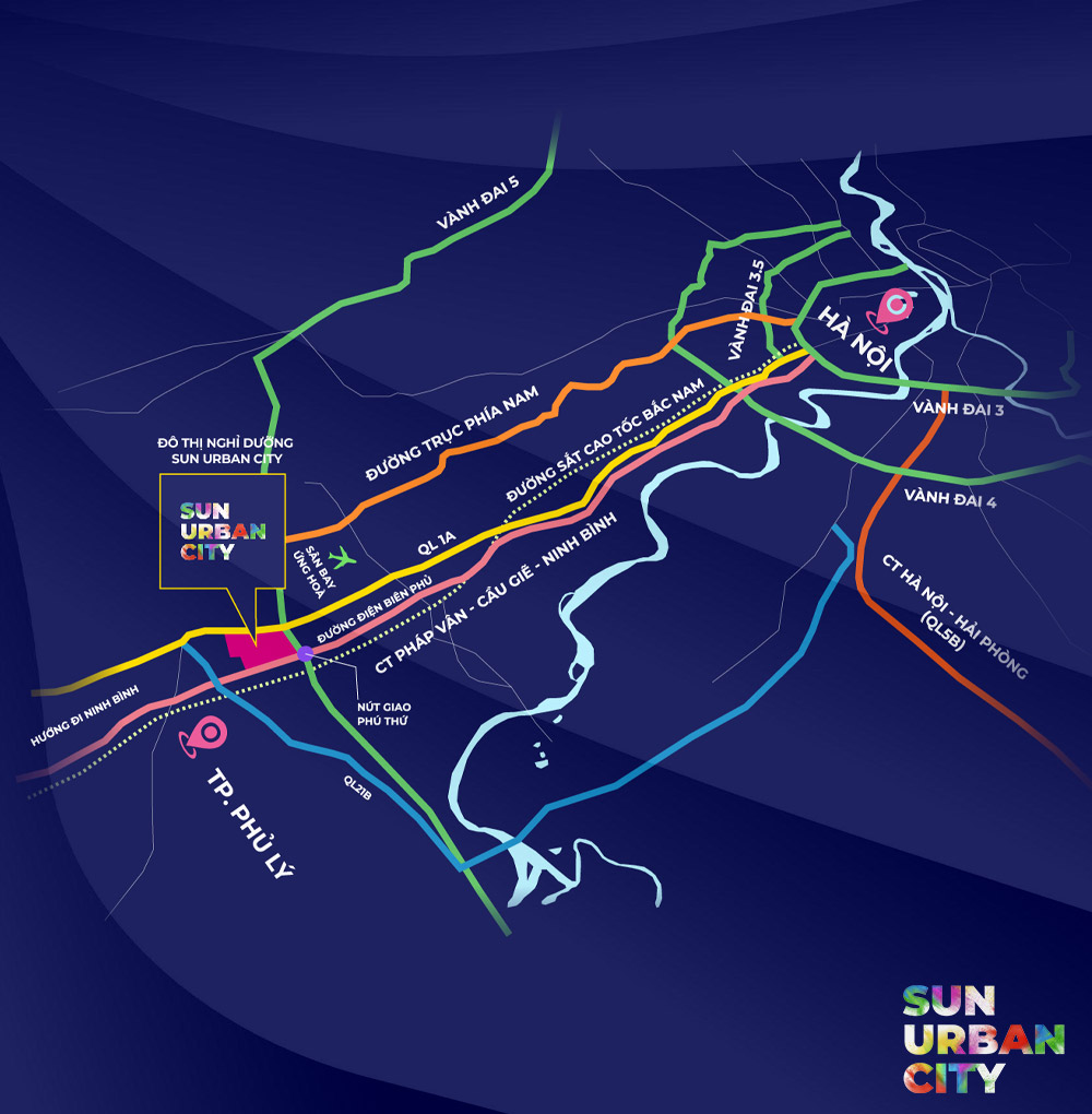 Bản đồ vị trí Sun Urban City