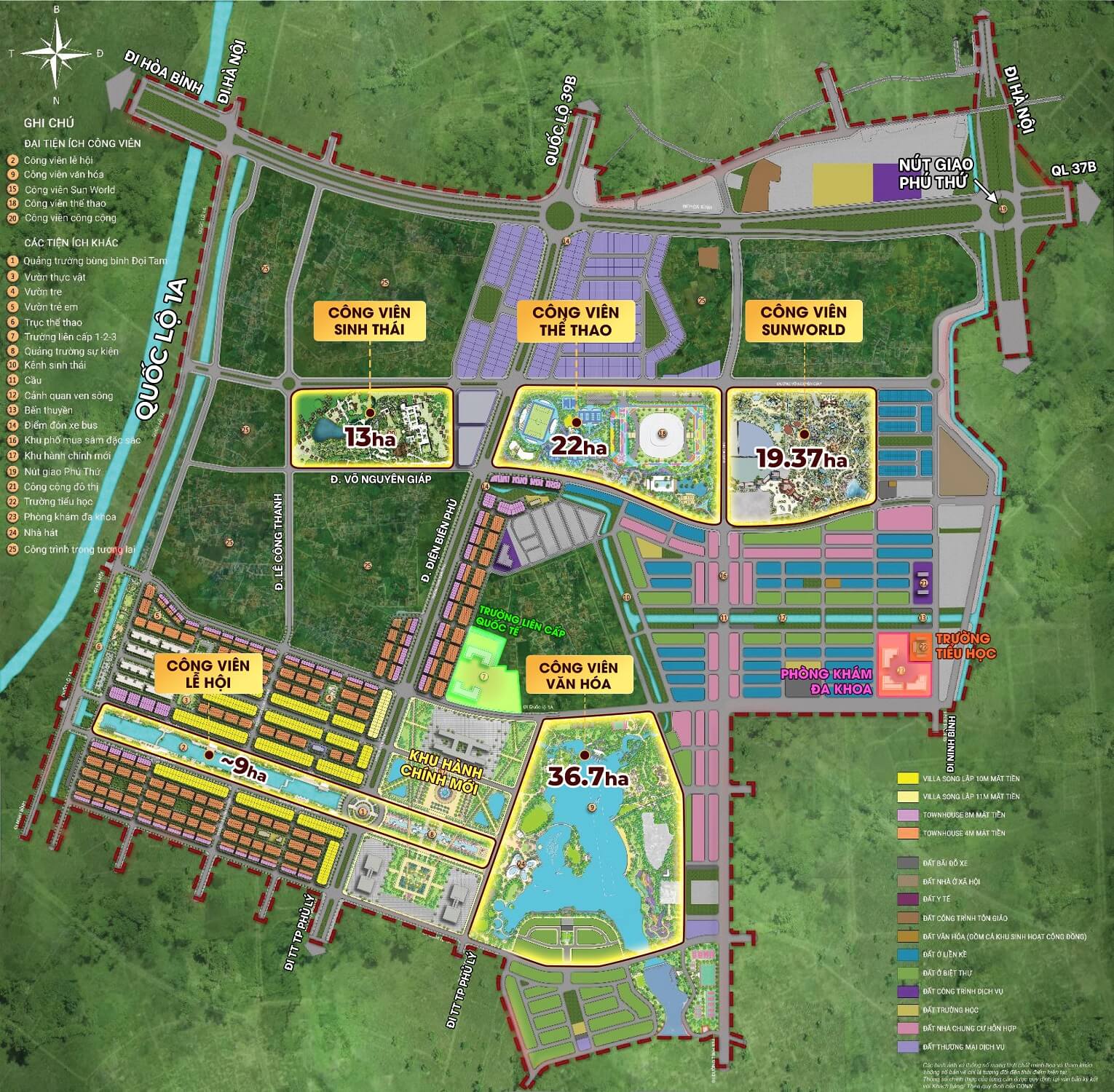 Bùng nổ cảm xúc với tổ hợp 5 đại công viên tại Sun Urban City Hà Nam